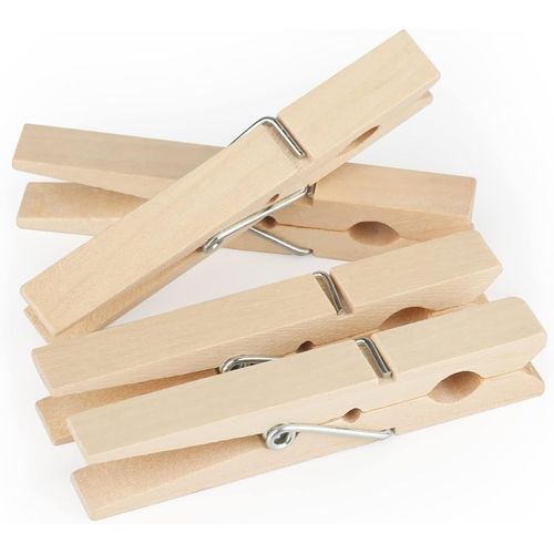 Pinces À Linge En Bois 7,2 Cm - Lot De 100 Pinces À Linge Décoratives En Bois - Pinces Photo En Bois - Pour Vêtements Artisanaux Diy