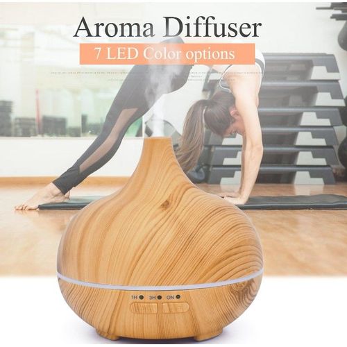 Humidificateur d'arômes purs à lumière colorée. Minuterie de 3 h, 7 couleurs LED, humidificateur ultrasonique et diffuseur d'arômes 150 ml, aromathérapie, ultra silencieux.