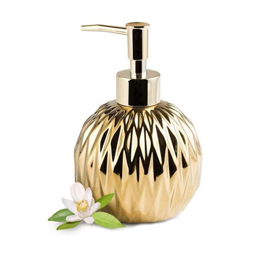 Distributeur de savon en céramique - Salle de bain de style campagnard américain haut de gamme - Salle de bain, hôtel, cuisine - Doré