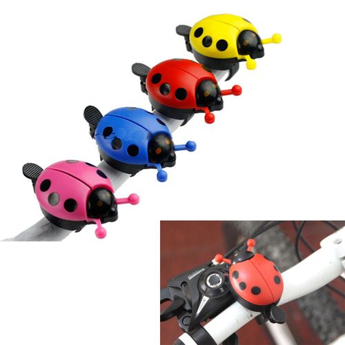 Lot De 4 Sonnettes De Vélo Coccinelles Pour Filles Et Garçons, Son Clair Et Net Pour Guidon De Vélo, Accessoires De Vélo Idéaux Pour Petites Filles, Taille S (Rouge, Rose, Bleu, Jaune)