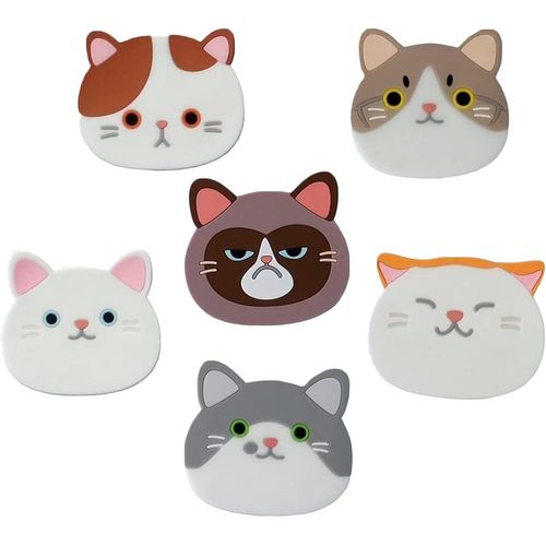 Dessous De Verre En Silicone En Forme De Chat, Dessous De Verre Décoratifs En Verre, Dessous De Verre Pour Vin, Verres, Tasses À Thé Et Boissons