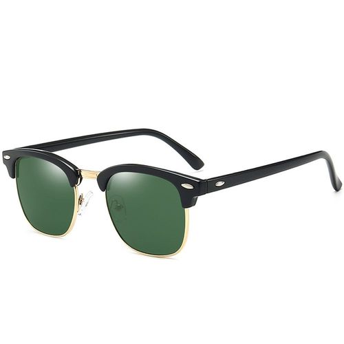 Monture Noire Lumineuse Vintage Polarisée Unisexe Rétro Demi-Cerclée