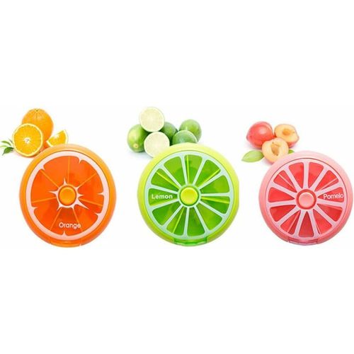Pilulier Portable 7 Jours (3 Pièces) Boîte À Médicaments Ronde Boîte À Pilules Boîte À Pilules Une Semaine Boîte De Rangement De Vitamines De Poche