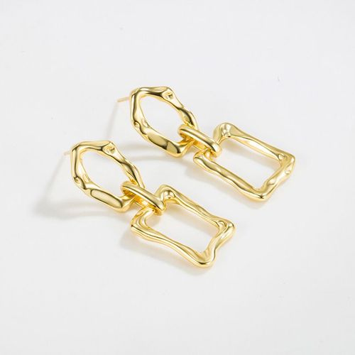 Boucles D'oreilles Géométriques Irrégulières, Tendance De La Personnalité, Exagération, Longues Boucles D'oreilles Carrées, Ornements De Boucles D'oreilles