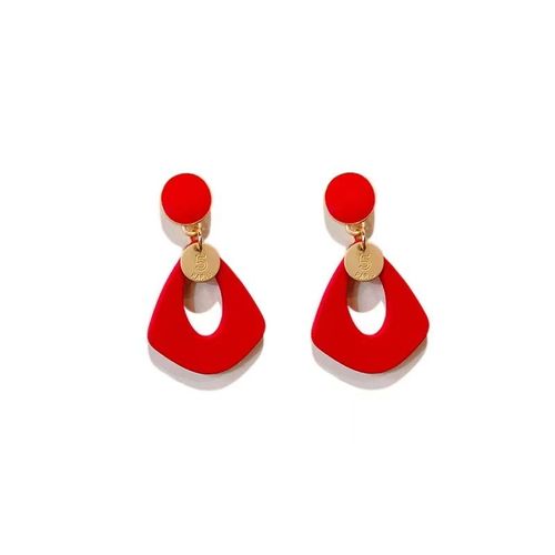Boucles D'oreilles Rouges Festives Du Nouvel An Pour Femmes, Tempérament Du Vent Chinois, Longues Boucles D'oreilles Rouges En Filet, Nouveaux Accessoires Tendance