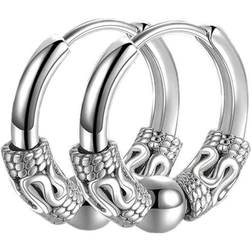 Boucles D'oreilles Médicales (Argent) En Acier Inoxydable, Style Vintage, Perforées, Pour Cartilage, Clous D'oreilles, Adaptées Aux Hommes Et Aux Femmes, Style Punk Hip-Hop