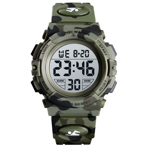 (Vert Armée) Montre De Plongée Numérique Avec Réveil Jouet De Sport Cadeau De Noël Pour Enfants De 3 À 12 Ans