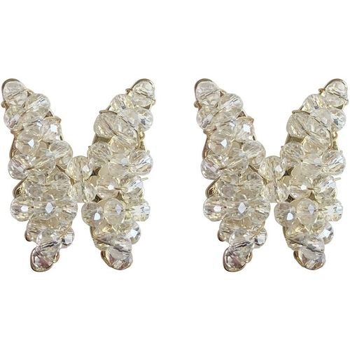 1 Paire De Boucles D'oreilles Papillon En Argent S925, Boucles D'oreilles Papillon Tissées À La Main Au Tempérament Tendance