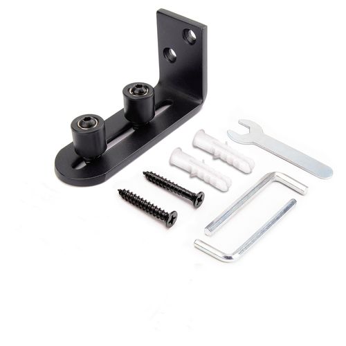 Guide de plancher coulissant réglable en acier au carbone, quincaillerie pour porte de grange, support, guides à rouleaux, quincaillerie pour porte coulissante, accessoire