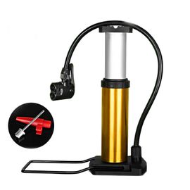 Mini pompe a pied portable, gonfleur de sol, outil de gonflage pour pneu de velo, piscine a balles, jouet dore sans barometre