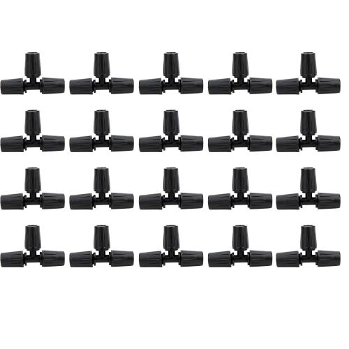 Lot de 20 raccords plats en T 4/7" pour tuyau d'arrosage micro-asperseur