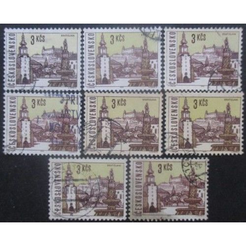 Tchecoslovaquie N°1446 X 8 Oblitéré