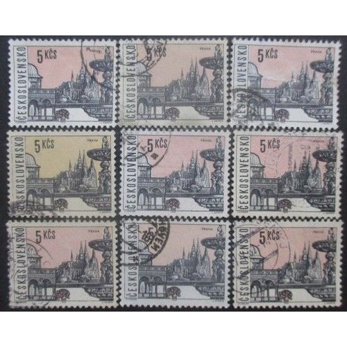 Tchecoslovaquie N°1447 X 9 Oblitéré