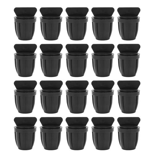 Lot de 20 bouchons d'extremite de tuyau 8/11 avec verrouillage, bouchon cannele pour tuyau d'irrigation goutte a goutte