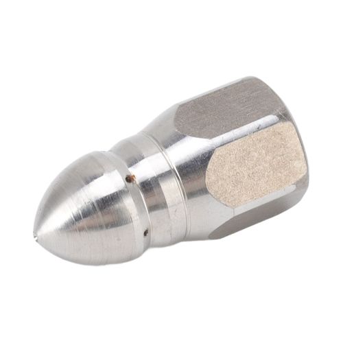 Buse de pulverisation pour nettoyeur haute pression, buse de nettoyage d'egouts en acier inoxydable pour le nettoyage des canalisations industrielles, filetage interne G1/4