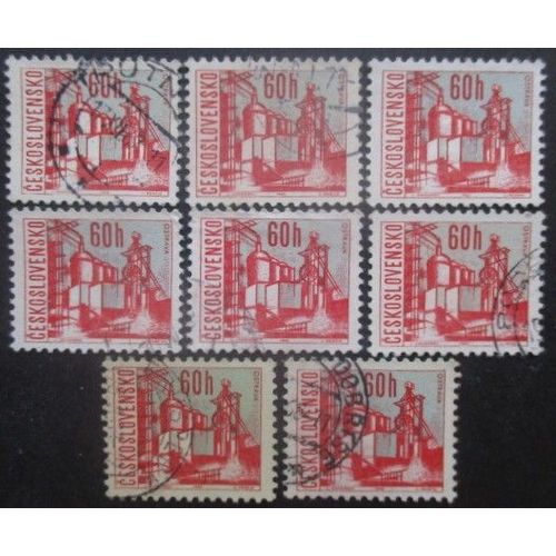 Tchecoslovaquie N°1521 X 8 Oblitéré