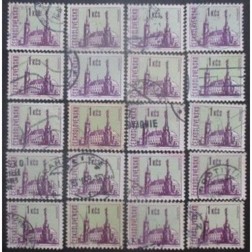 Tchecoslovaquie N°1522 X 20 Oblitéré