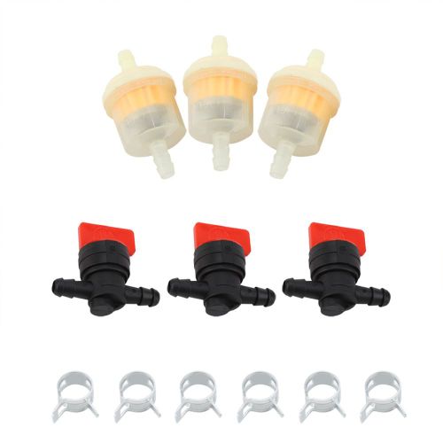 Robinets d'arret de reservoir de carburant, filtres, colliers de serrage, debroussailleuse de jardin, accessoire de tondeuse a gazon