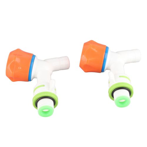 Robinet d'eau froide en plastique PPR, filetage externe G1/2, 2 pieces, pour accessoires de jardin, lavabo