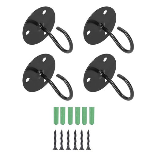 Lot de 4 crochets muraux en fer forge pour suspendre des mangeoires a oiseaux, des lanternes