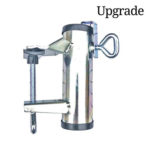 Support De Parasol Flexible Et Robuste En Acier Inoxydable Avec Clip Fixe Pour Parasol De Jardin Et De Balcon