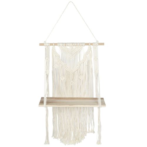 etagere murale tricotee a la main, organiseur de pots de fleurs en corde pour decoration interieure (40 x 70 cm)
