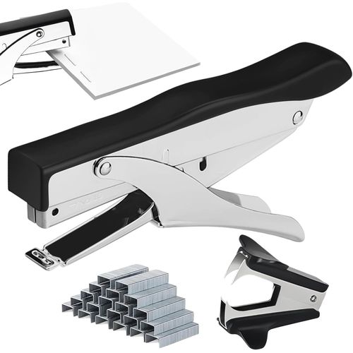 Asas-Agrafeuse De Bureau Avec 5000 Agrafes Et Extracteur D'agrafes,Capacité De 35 Feuilles,Grande Agrafeuse À Main,Pour Bureau,École,Maison,Bureau,Accessoires