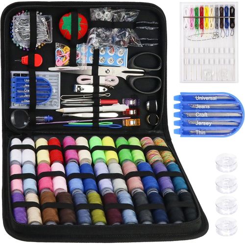 Asas-Kit De Couture De Base Avec 230 Accessoires De Couture,Contient Du Fil À Coudre,Des Aiguilles,Des Ciseaux,Des Boutons,Etc.,Convient Pour Débutants,Adultes,Maison,Machine À Coudre Et