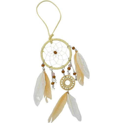 Asas-5975-07545 Kit De Bricolage Pour Attrape-Rêves Dans Les Tons Naturels,Longueur Totale Env. 20 Cm,Convient Comme Décoration Murale,Natural,One Size