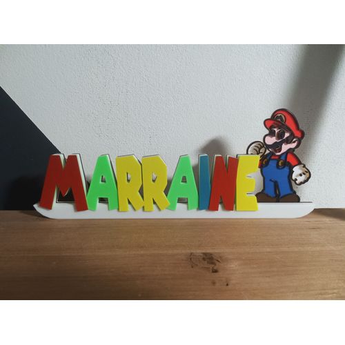 Prénom personnalisable sur le theme de mario