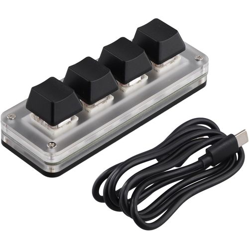 asas-Clavier Personnalisé Macro De Programmation Usb Rvb 4 Touches Bouton Clavier De Mécanique À Chaud Pour Dessin Photoshop