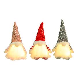 3Pcs Gnome De Noel Lumineux,Lutin Farceur De Noel En Peluche,Lutin