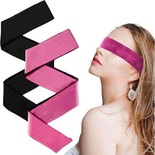 Asas-Lot De 2 Masques Pour Les Yeux En Satin,Plis Aveugles En Soie Pour Les Jeux Avec Adultes,Masque Pour Les Yeux Confortable Avec Bandeau Pour Les Yeux Pour Femmes Et Hommes,Bandeau Pour Les Yeux Et