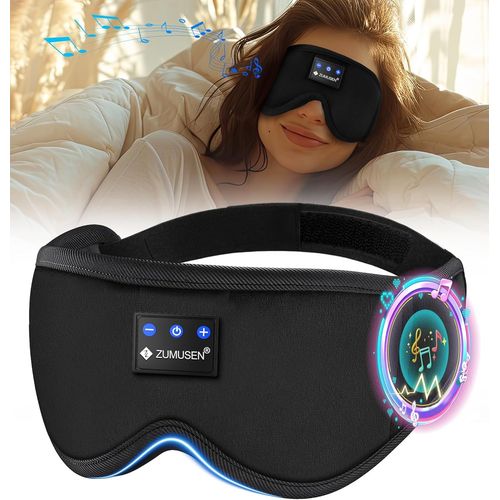 Asas-Maque De Nuit Bluetooth Casque De Sommeil,100% Occultant Masque De Sommeil Avec Écouteurs Pour Hommes Et Femmes,Peut Jouer 15 Heures,Casque De Sommeil Avec Sac De Voyage Étanche