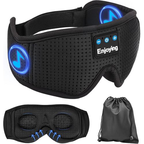 Asas-Masque De Sommeil Bluetooth,Casque De Sommeil Masque Pour Les Yeux Bluetooth,Musique Sans Fil,Casque De Sommeil Cadeaux Pour Homme Femme,Pour Dormeurs Latéraux/Voyage