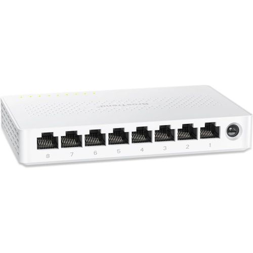 asas-Switch Ethernet 2.5G 8 Ports,Switch Rj45 2.5Gb Unmanaged,8X 2.5G Base-T Ports,Commutateur Réseau Compatible Avec 100/1000/2500Mbps Pc Nas,Plug-And-Play,Sans Ventilateu,Protection À Vie