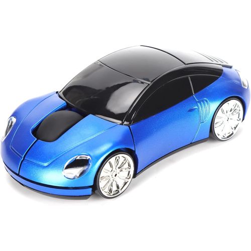 asas-Souris De Voiture De Sport,Souris D'Ordinateur Sans Fil Optique En Forme De Voiture De Course Avec Récepteur Usb,Souris De Jeu Ergonomique Pour Ordinateur De Bureau,Ordinateur (Bleu)