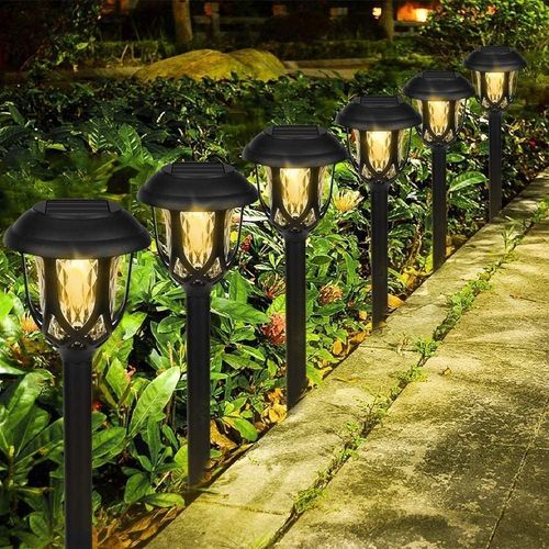 Asas-Lampes Solaire Exterieur Jardin,Lot De 10 Eclairage Solaire Lumière,Ip65 Étanches Paysage Lampe Jardin,Sans Fil Led Décoration Pour Chemins Allée Allumage Villa Pelouse