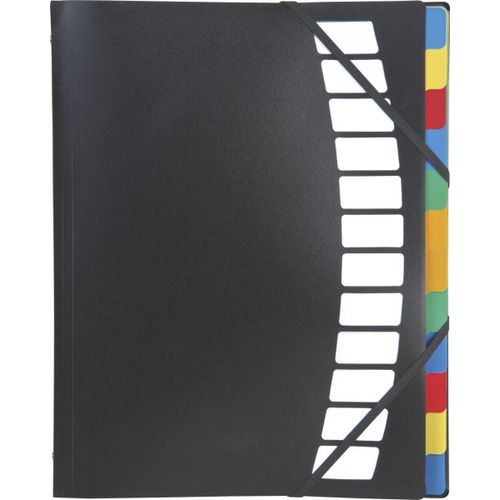 Asas-Trieur 12 Onglets En Polypropylène Noir A4