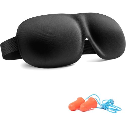 Asas-Masque De Sommeil Pour Hommes Et Femmes,Masque De Nuit,Masque De Nuit En Mousse À Mémoire De Forme,Obscurité Absolue Avec Bouchons D'oreilles