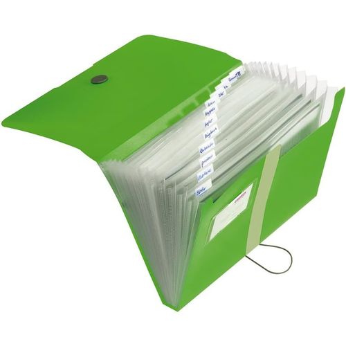 Asas-11209517 Trieur À Soufflet Format A4 12 Onglets Vert (Import Allemagne)