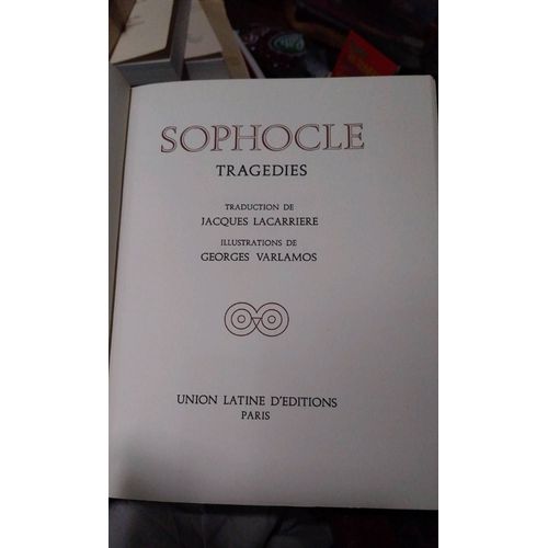 Sophocle - Tragédies - Union Latine Édition