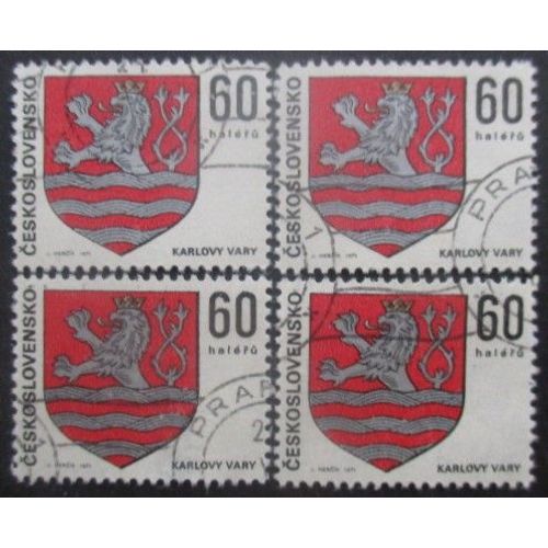 Tchecoslovaquie N°1843 X 4 Oblitéré