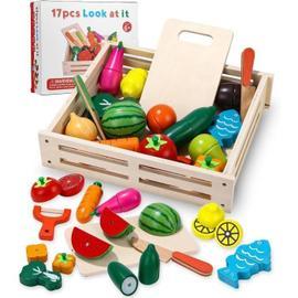 Kit de jeu de fruits et légumes, jeu de cuisine, desserts alimentaires,  ensemble de coupe de fruits, fruits, légumes, dessert, enfants, cuisine,  jeux de simulation, jouets éducatifs (3)