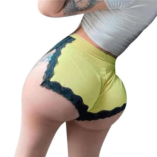 Short fendu taille haute en dentelle pour femme short sexy pour