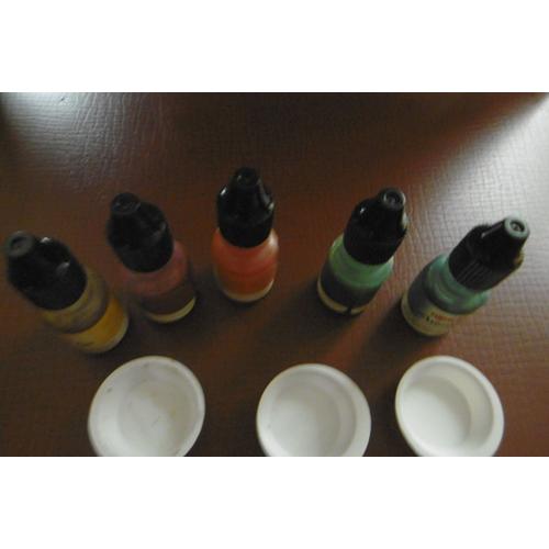 Encre Pigmentée Artistcolor Flacon 10ml Avec 3 Godets Lot De 5 Couleurs Assorties Rotring