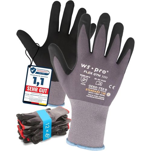 Letnerny-Gants De Travail Ws-Pro Flex Gtn - Gants De Montage - Gants De Jardinage - Respirants - Flexibles - Pour Femmes Et Hommes