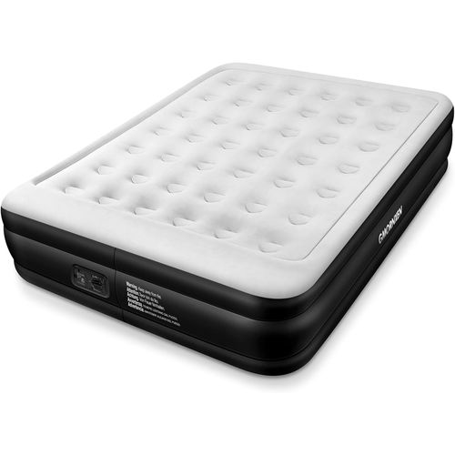 wagner-Matelas Gonflable 2 Personnes 203 X 157 X 47cm,Lit Gonflable Avec Pompe Électrique Intégré Et Sac De Rangement,Matelas Pneumatique Pour Invités Voyages À Domicile Portable