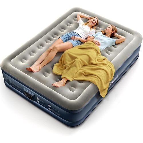 wagner-Matelas Gonflable 2 Personnes,Lit Gonflable Avec Pompe Electrique Intégrée,Matelas Pneumatique Pour L¿Extérieur Et Le Camping,152 X 203 X 38cm,295 Kg Max