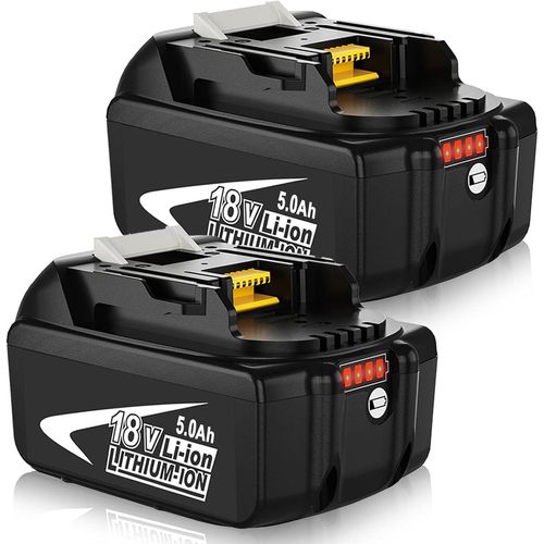 wagner-2X Bl1850B Pour Makita 18V Batterie Remplacement Bl1850B Bl1850 Bl1840 Bl1840B Bl1830B Bl1815 Bl1820 Bl1830 Bl1835 Bl1835B 194205-3 194309-1 Lxt-400 Outils Sans Fil